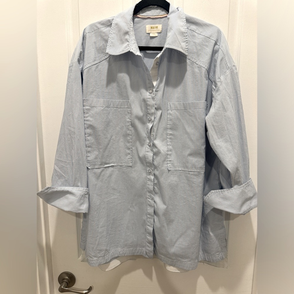 Maeve Striped Button Down top